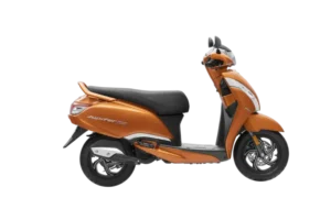 Is TVS Jupiter Suitable For Ladies? Down orange 